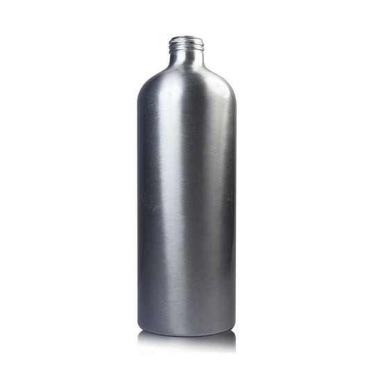 1 Litre Brushed Aluminium Bottle