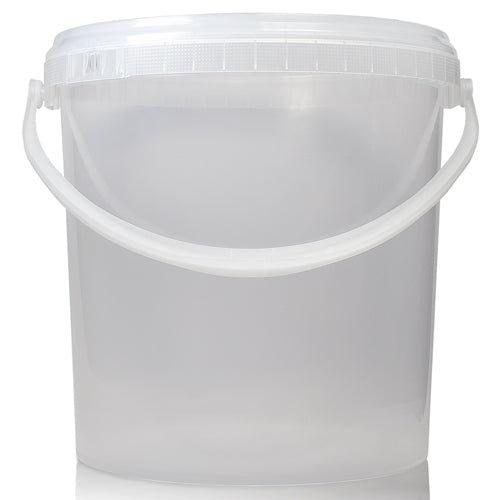 10L Natural Plastic Bucket With Handle