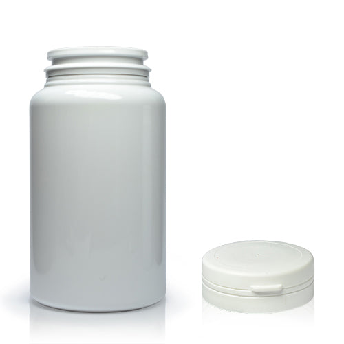 150ml White Plastic Pill Jar