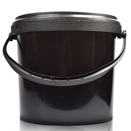 2.5L Black Plastic Bucket W