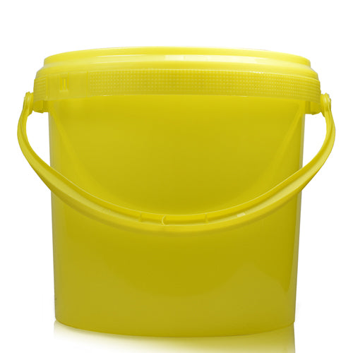 2.5L Yellow Bucket With Yellow Plastic Handle