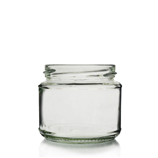 200ml Squat Clear Glass Food Jar