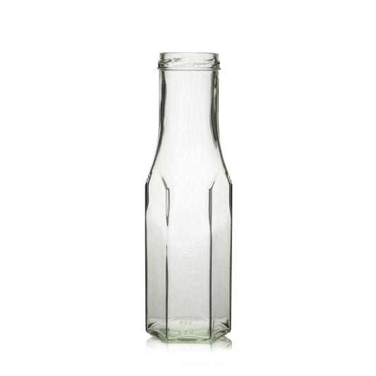 250ml Hexagonal Glass Sauce Bottle