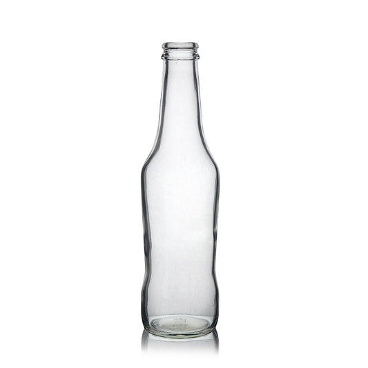 275ml Clear Glass Curvy Beer Bottle