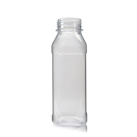 300ml Clear Square Plastic Juice Bottle