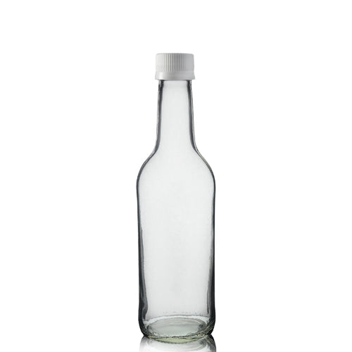 330ml Clear Glass Mountain Bottle