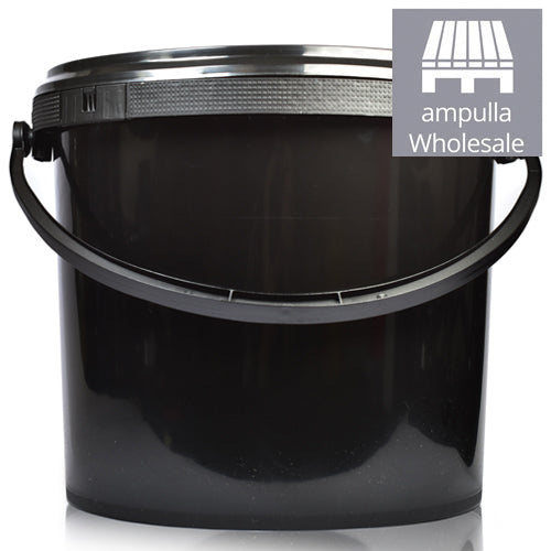 5L Black Bucket With Black Handle & T/E Lid