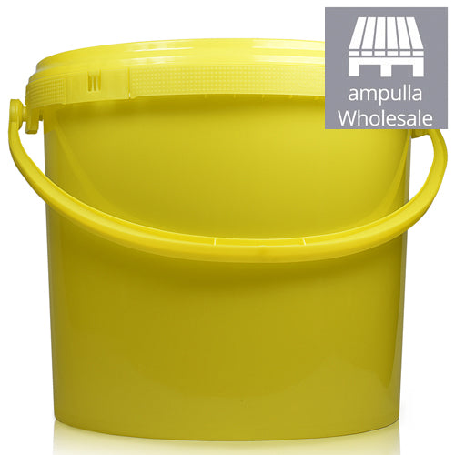 5L Yellow Bucket With Yellow Handle & T/E Lid